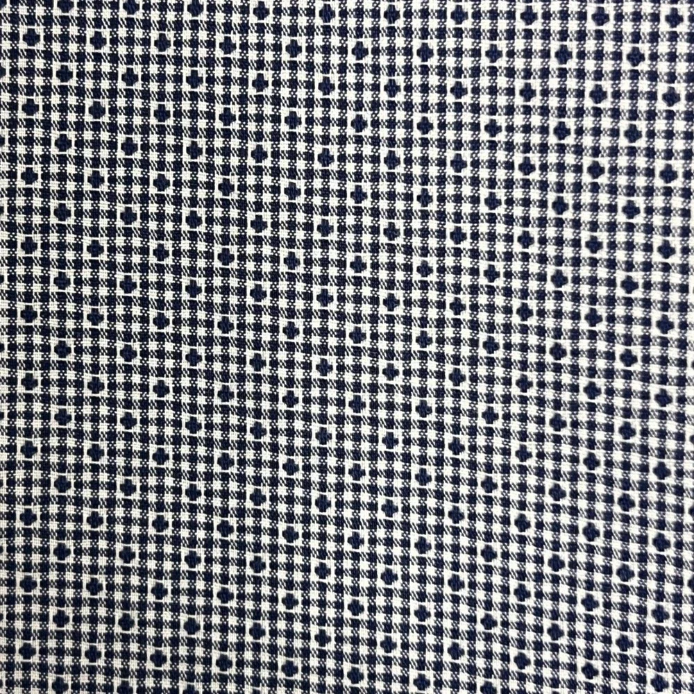 Banana Republic Button Down Mens Large Blue Grant Fit Non-Iron Stretch Geometric